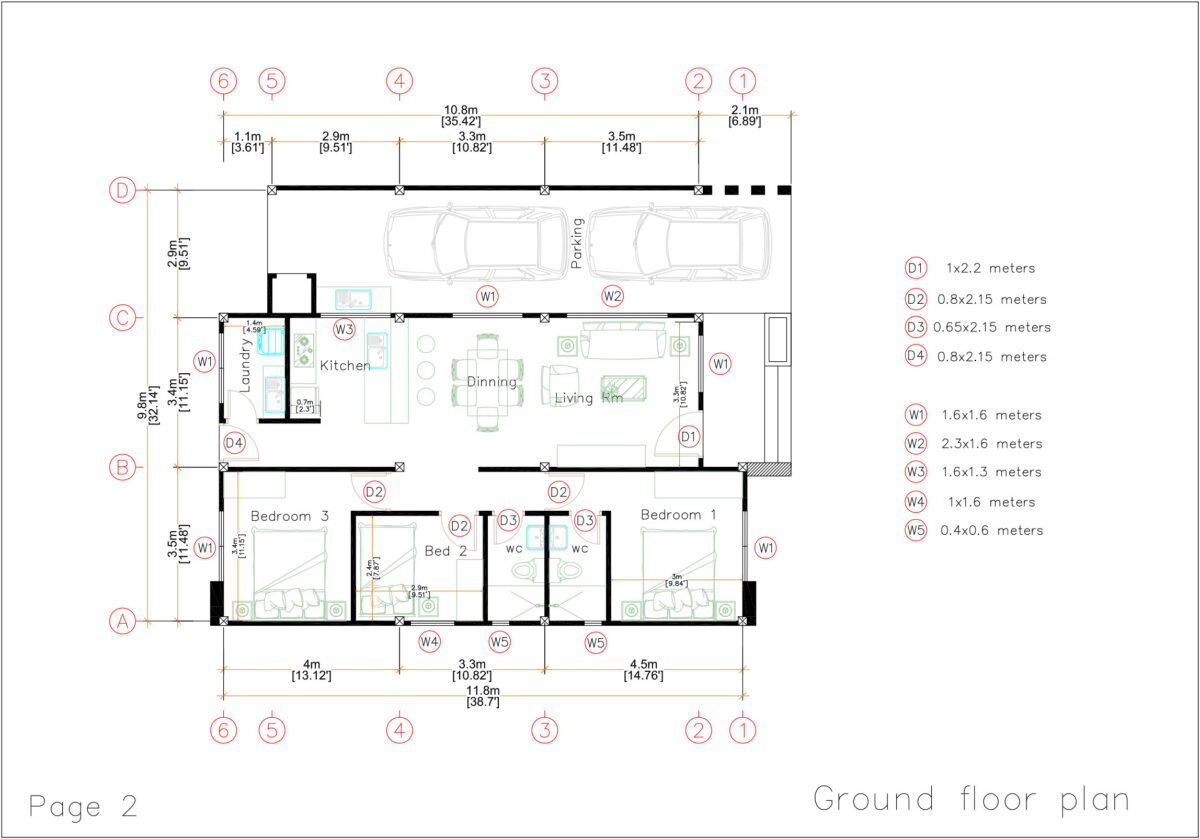 House Design 10x13 with 3 Bedrooms Full Plans