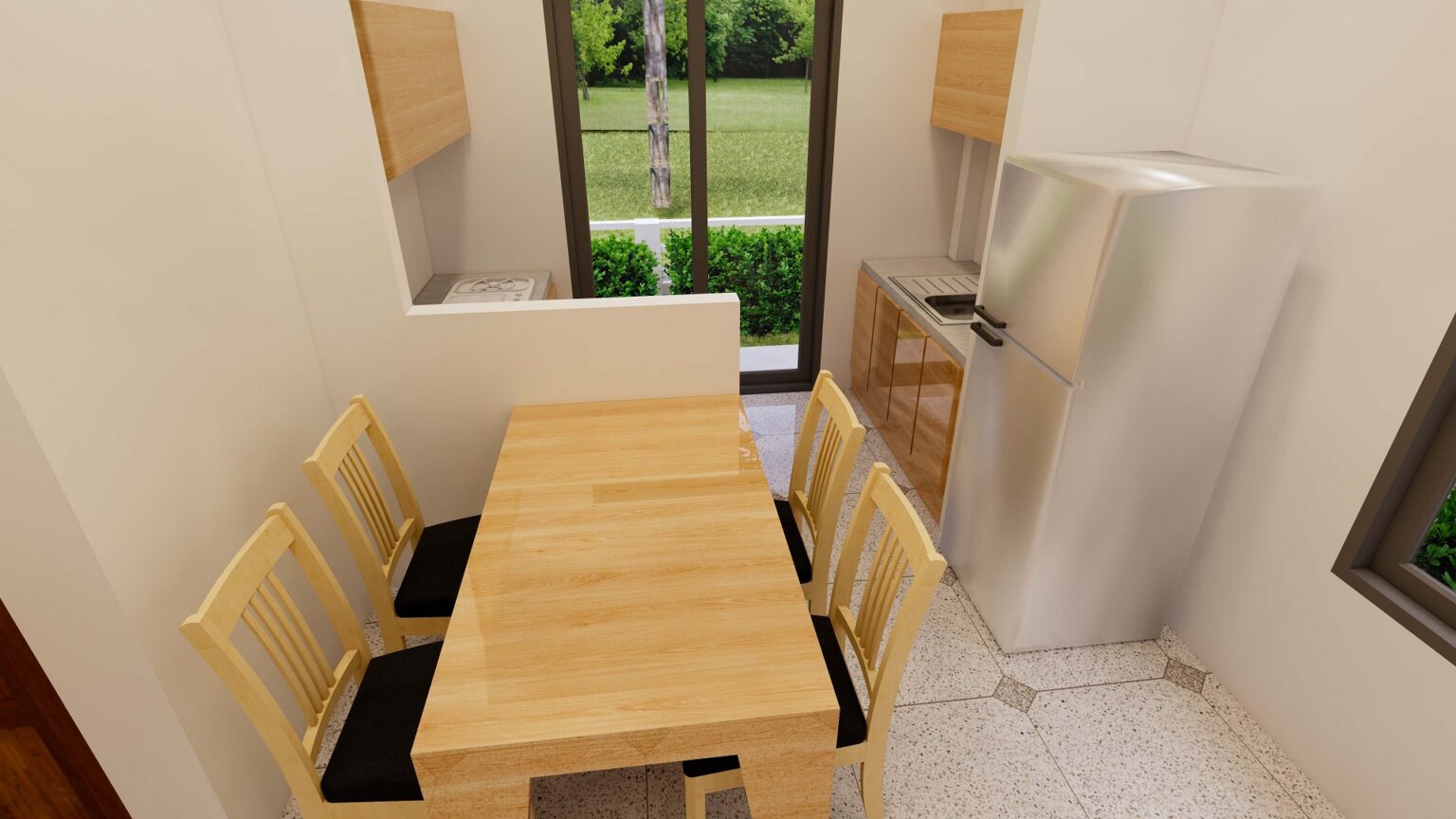 House Design 6x7 with 2 bedrooms - House Plans 3D
