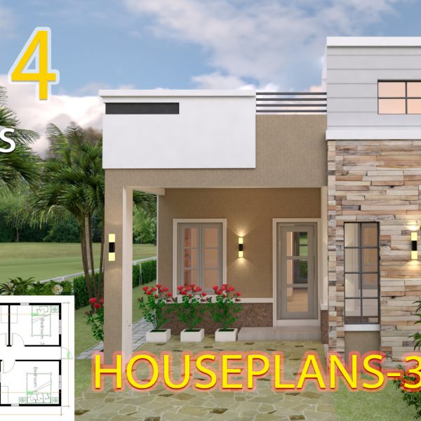 House Design 7x14 with 3 Bedrooms Terrace Roof