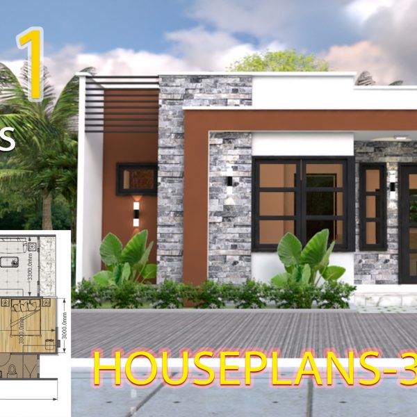House Design 8x11 with 3 Bedrooms Full Plans