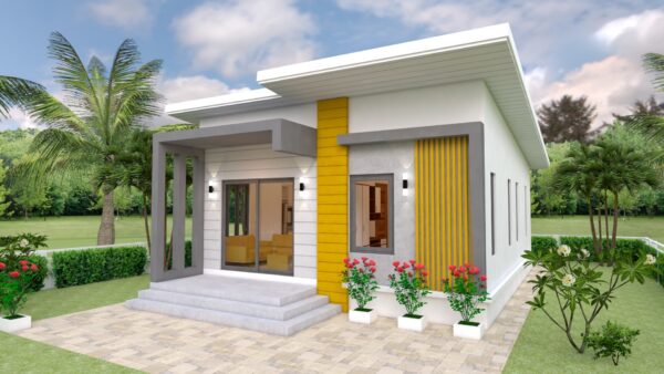 House Design Plans 7x12 with 2 Bedrooms Full Plans 1