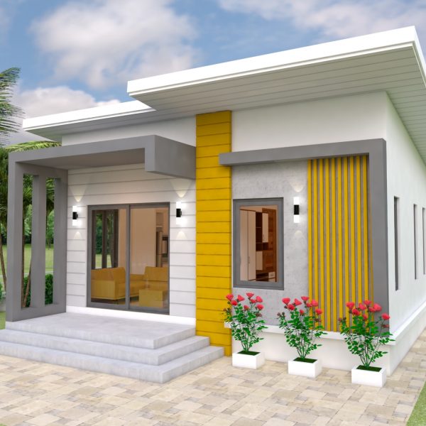 House Design Plans 7x12 with 2 Bedrooms Full Plans