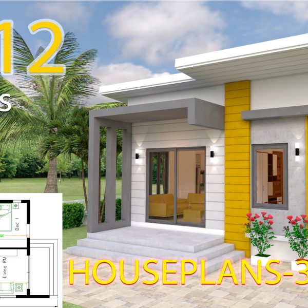 House Design Plans 7x12 with 2 Bedrooms Full Plans