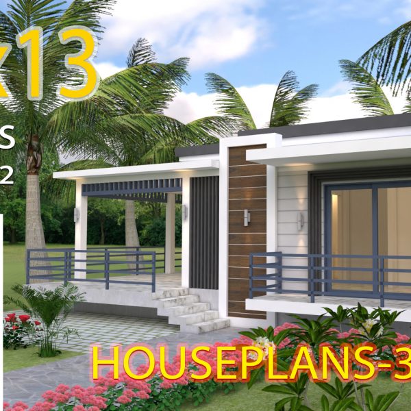 House design 10x13 with 3 Bedrooms Terrace roof