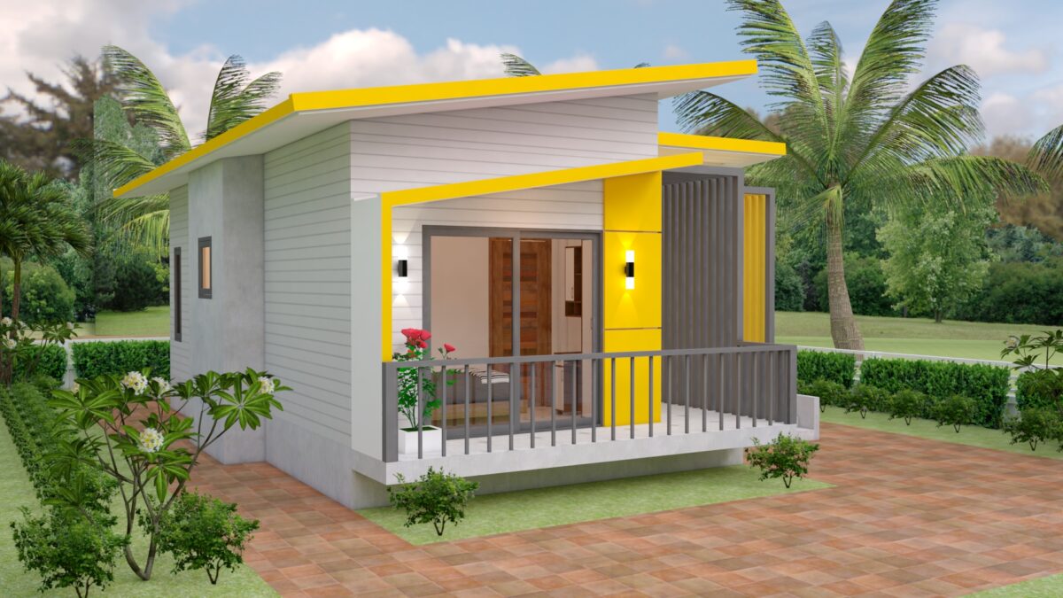 House design 7.5x11 with 2 Bedrooms Full plans