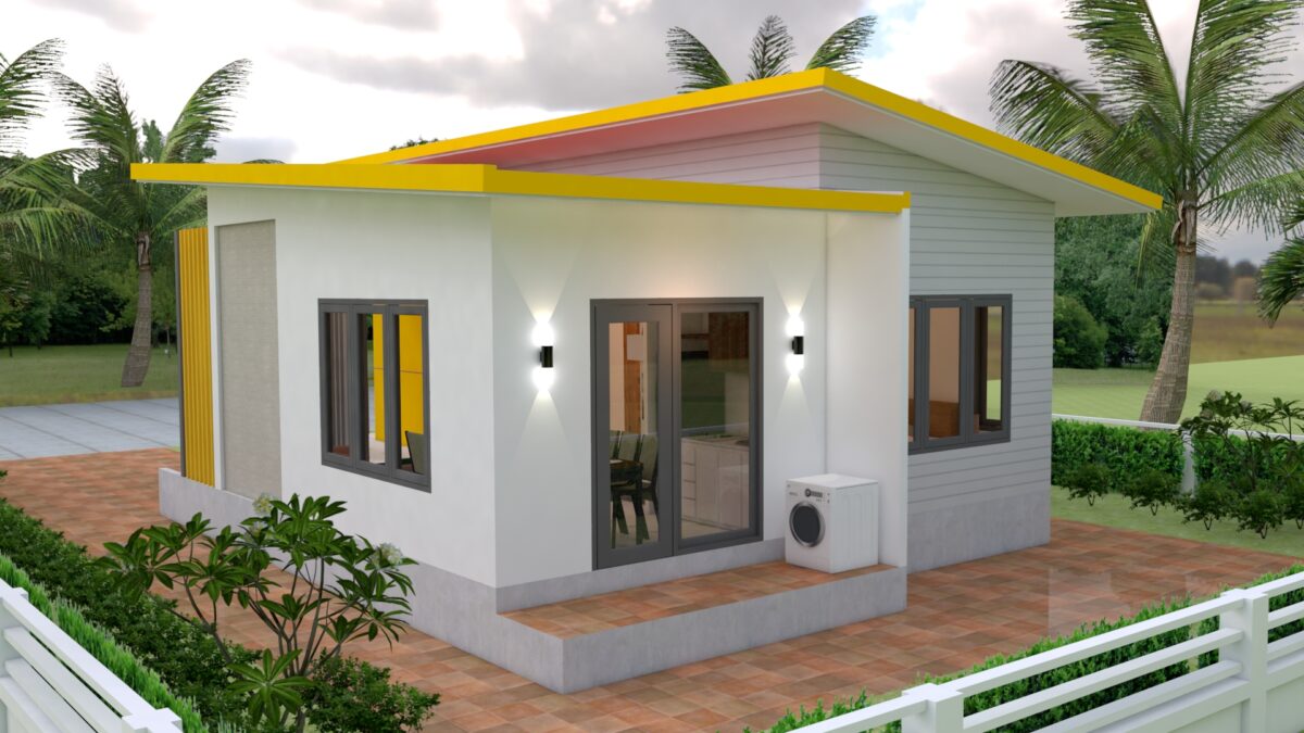 House design 7.5x11 with 2 Bedrooms Full plans