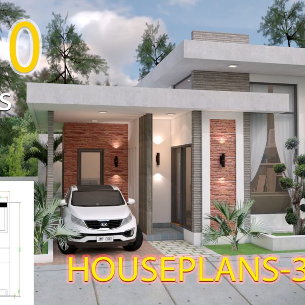 House design 8x10 with 2 Bedrooms Terrace roof