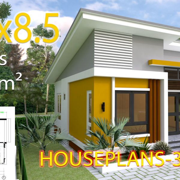 Small House Design 6.5x8.5 With 2 Bedrooms