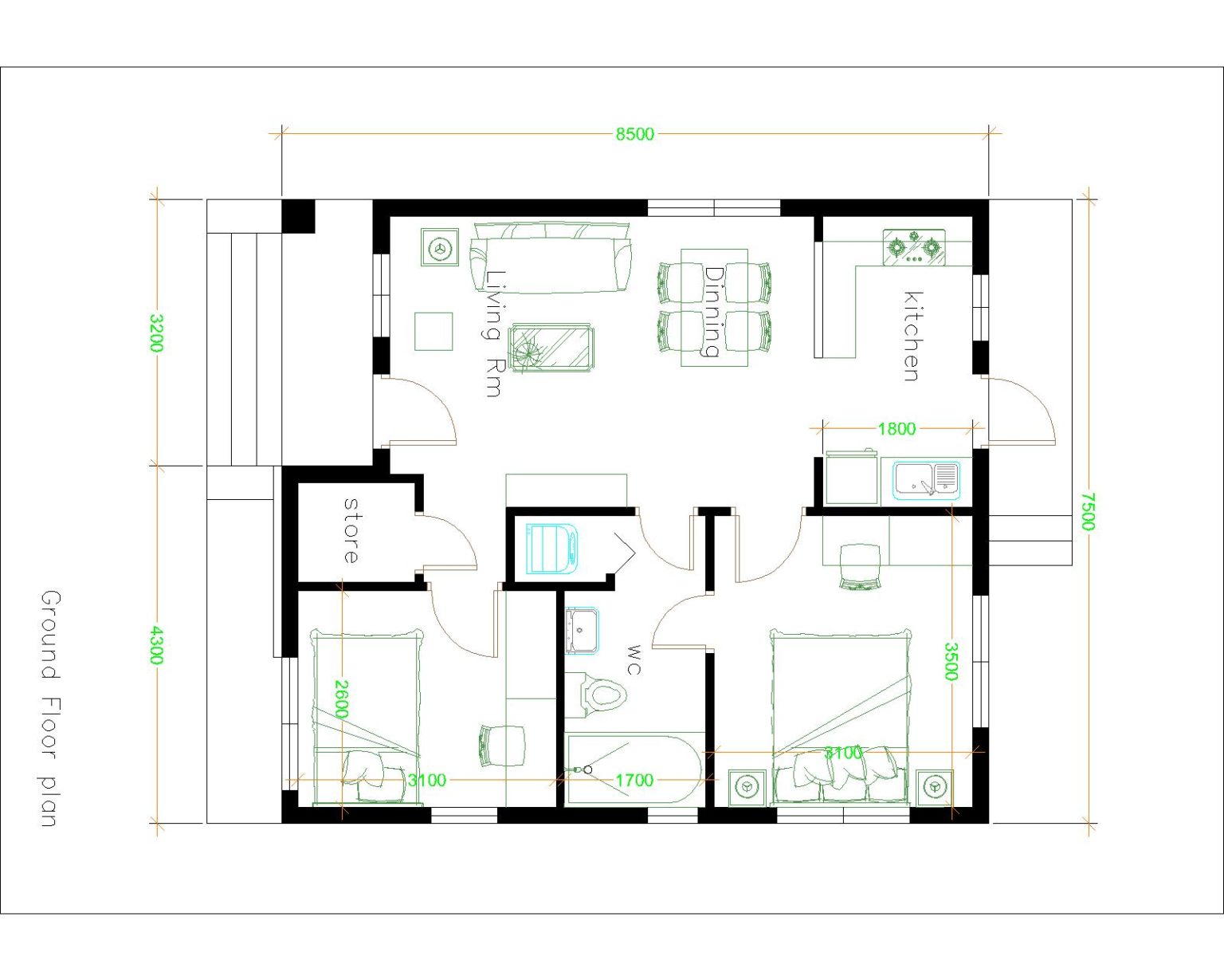 house-plans-7-5x8-5m-with-2-bedrooms-gable-roof-house-plans-3d