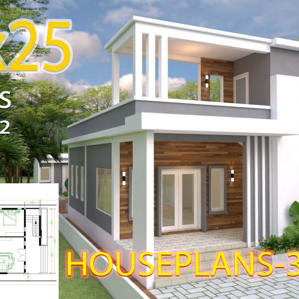 House Design Plans 10x25 with 3 bedrooms