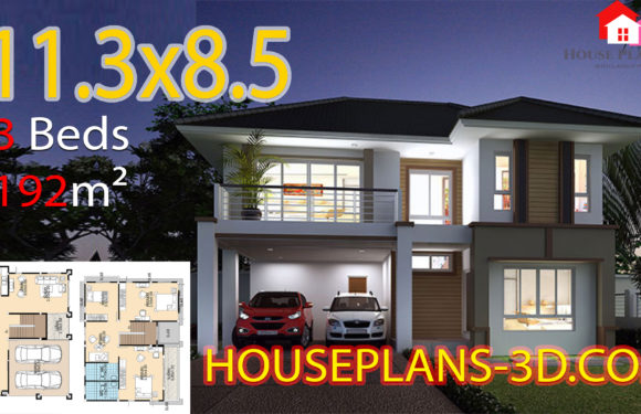 House design 11.3×8.5 with 4 Bedrooms