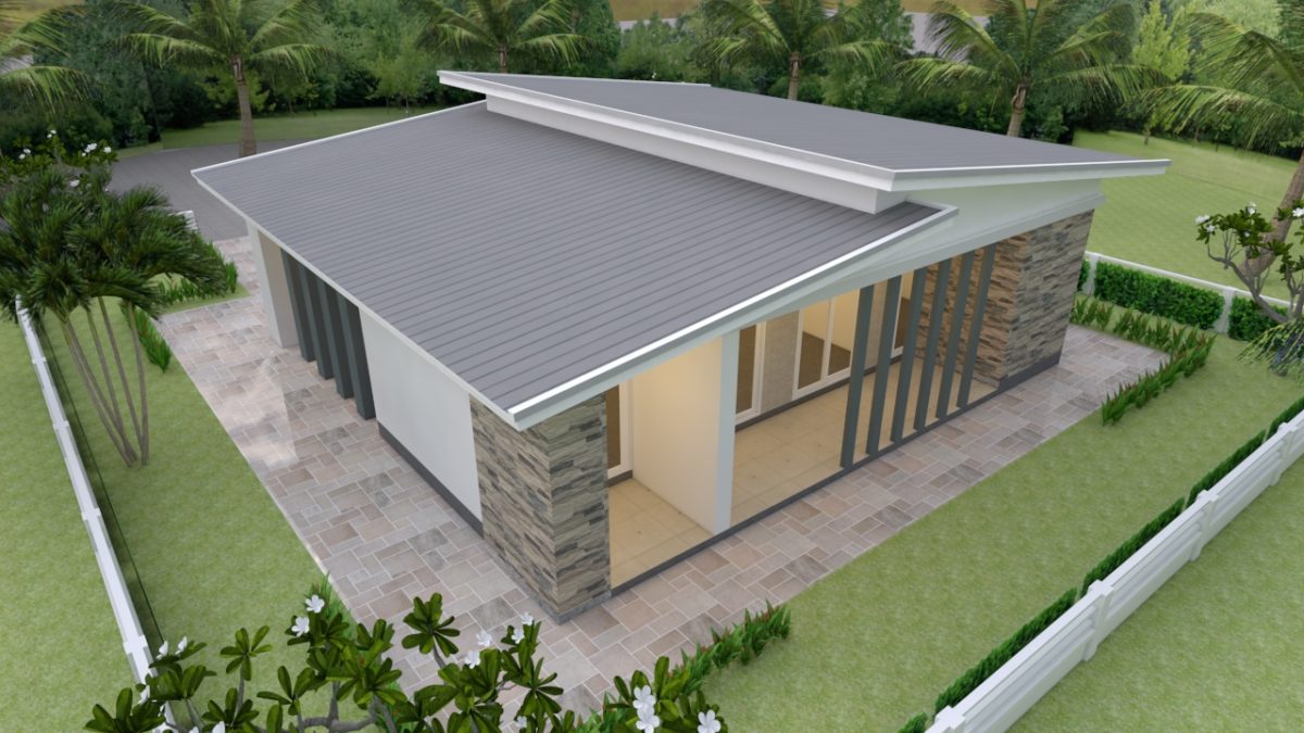 House Plans 12x11 With 3 Bedrooms Shed Roof House Plans 3D