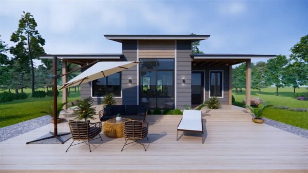 Beautiful Farm House 9x7 House Design (Wooden house ) Plan