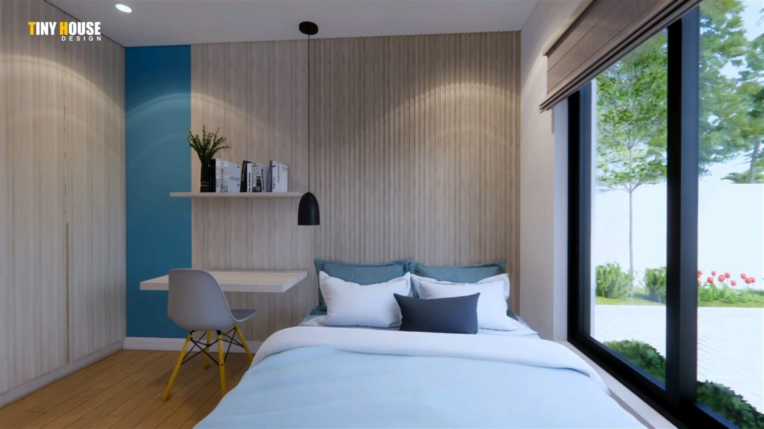 Beautiful Small House 6 x9 m Design with 2 Bedrooms House Plans 3D