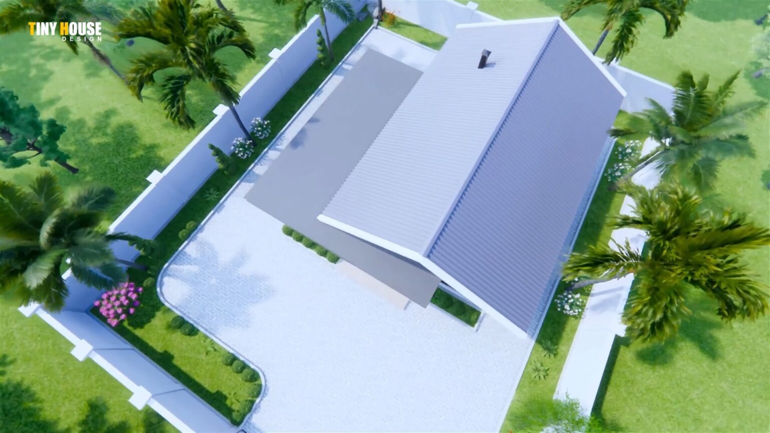 Beautiful Small House 6 x9 m Design with 2 Bedrooms House Plans 3D