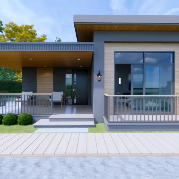 Beautiful Small House 8x8 m House Design (2Bedroom)