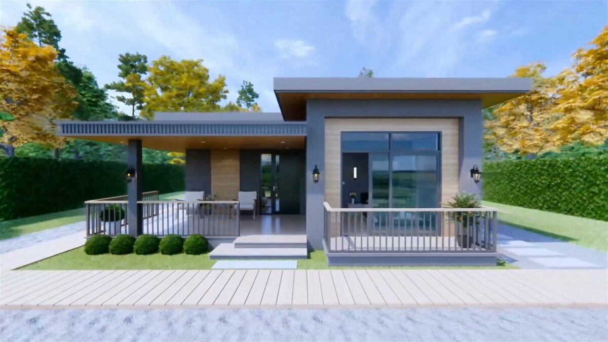 Beautiful Small House 8x8 m House Design (2Bedroom)