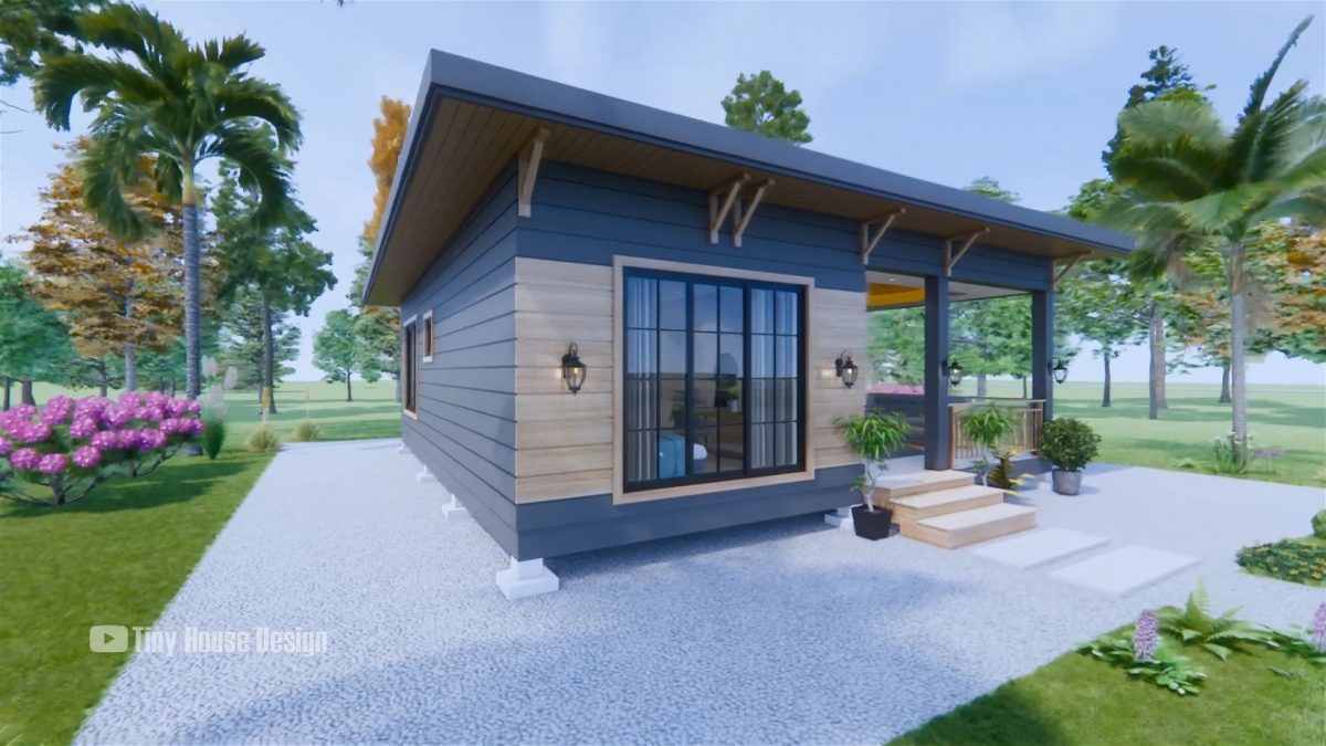 Beautiful Small House 8x9 M House Design (Farm House) 2 Beds
