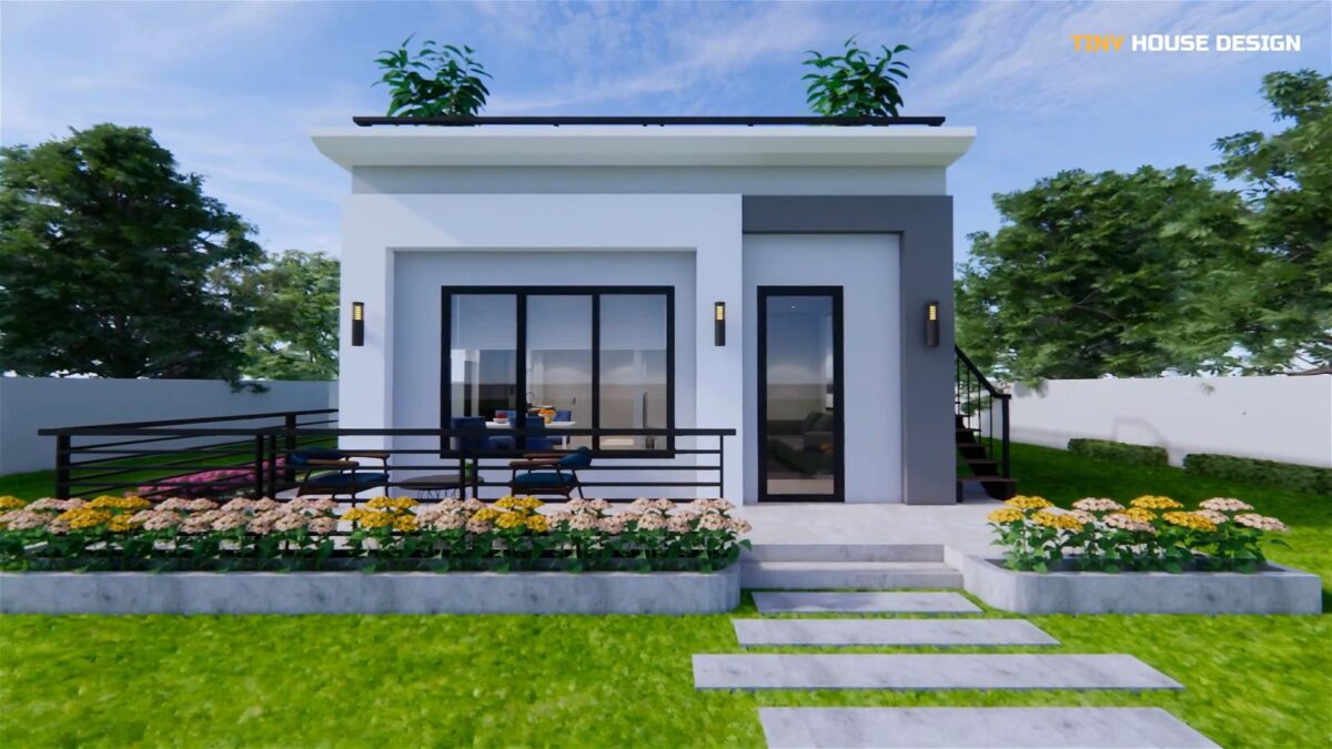 House Design 6.5x10 m with 2 bedrooms (65sqm)