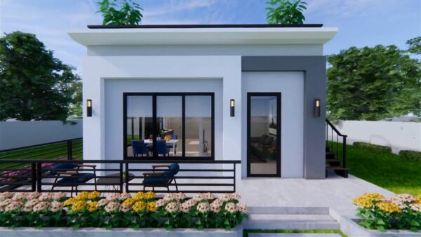 House Design 6.5x10 m with 2 bedrooms (65sqm)