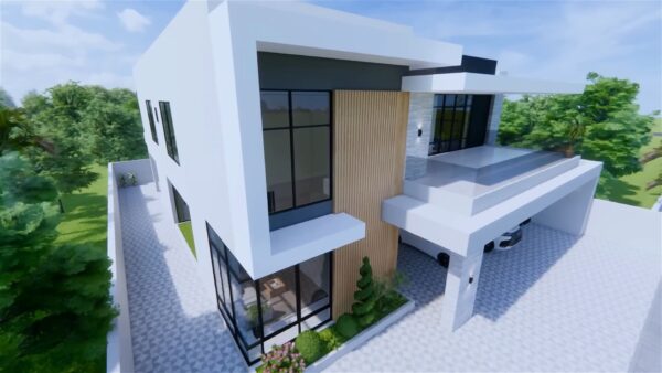 Modern House Design 15x19 M 2 Storey House With 6 Bedrooms House Plans 3d
