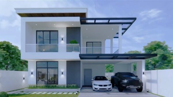 Modern House Design 8x10 m 2storey House with 3Bedroom