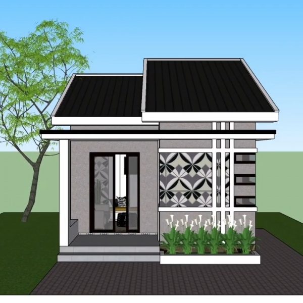 13x23 Best Small House Plans 4x7 Meter 1 Bed 1 bath