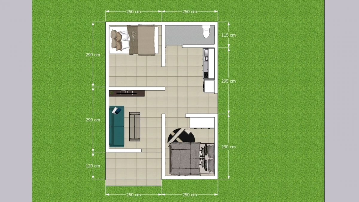 16x23 Tiny Home Designs 5x7 Meter 2 Beds 1 bath