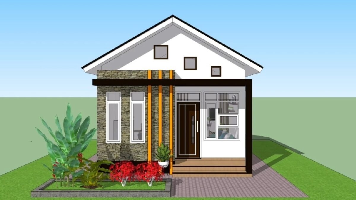 17x23 Small Modern House 5x7 Meter 2 Bed 1 bath