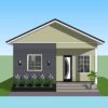 20x20 Small Home Floor Plans 6x6 Meter 2 Bed 1 bath