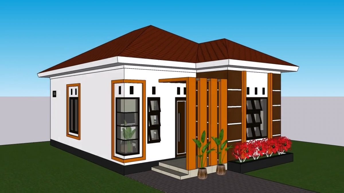 20x30 Small House Design 6x9M with 2 Beds 1 Baths