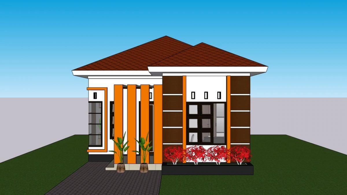 20x30 Small House Design 6x9M with 2 Beds 1 Baths