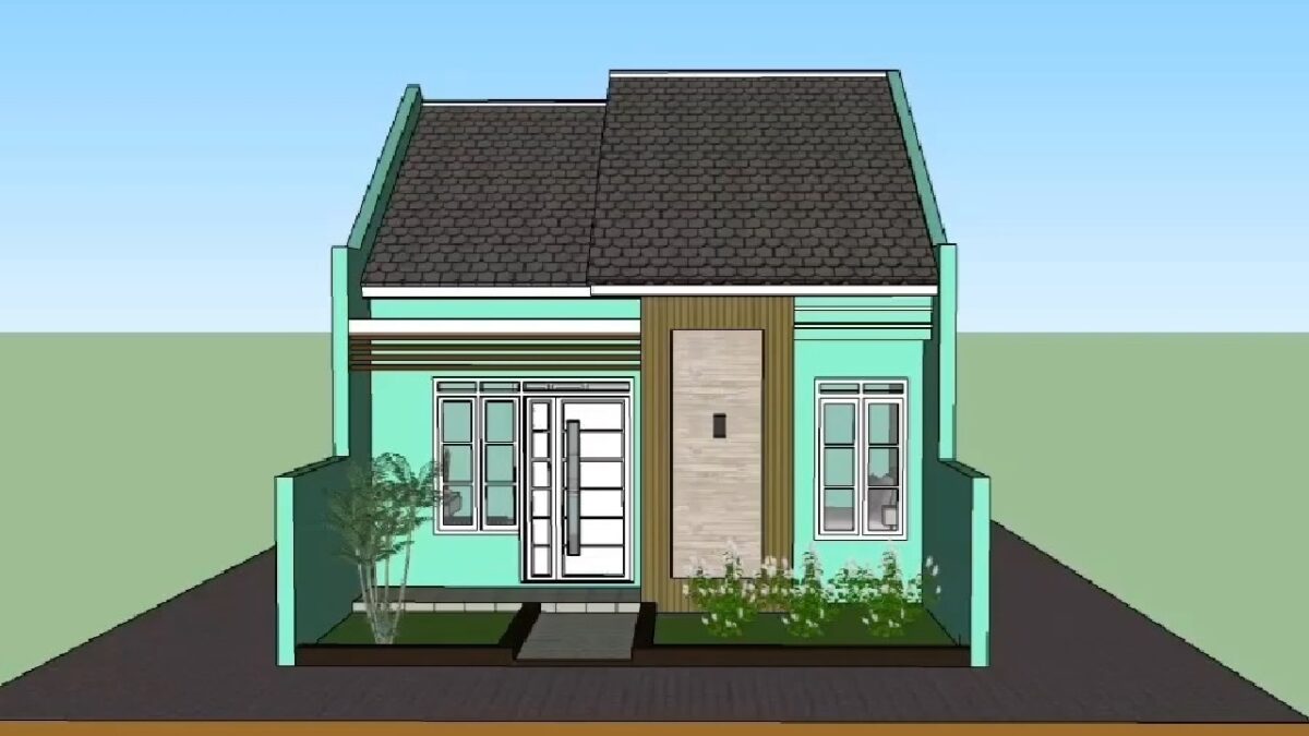 20x40 Small Block House Designs 6x12 Meter 2 Bed 1 bath