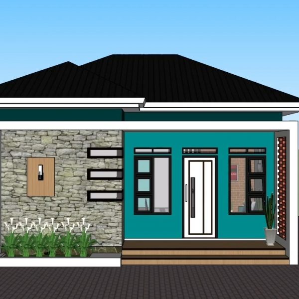 23x20 Small Home Designs 7x6 Meter 2 Beds 1 bath