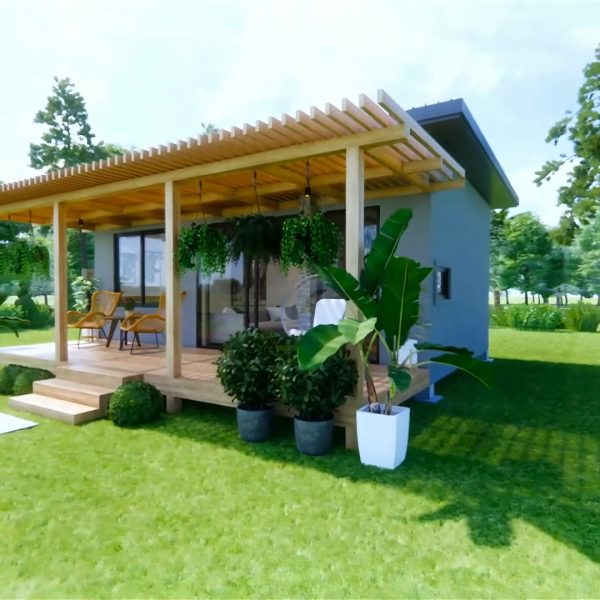 23x21 Farm House Design 7x6 Meter 1 Bedroom 1 Bath Shed Roof