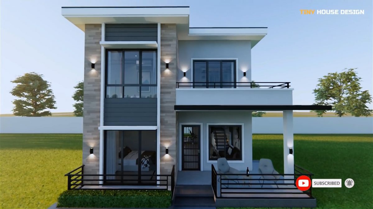 23x25 Small House Design 7x7.5m 4 Bedrooms 2 Baths
