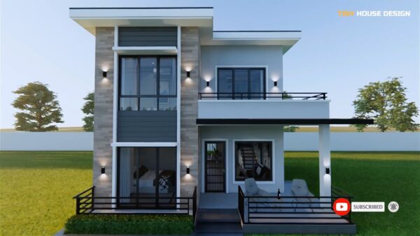 23x25 Small House Design 7x7.5m 2 Storey 4 Bedrooms