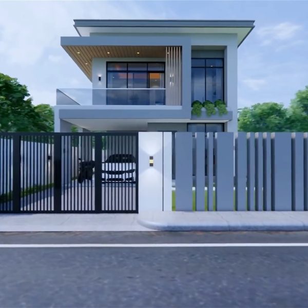 2 Story House Designs 23x30 Feet Home Design 7x9 M 4 Beds 3 Bath