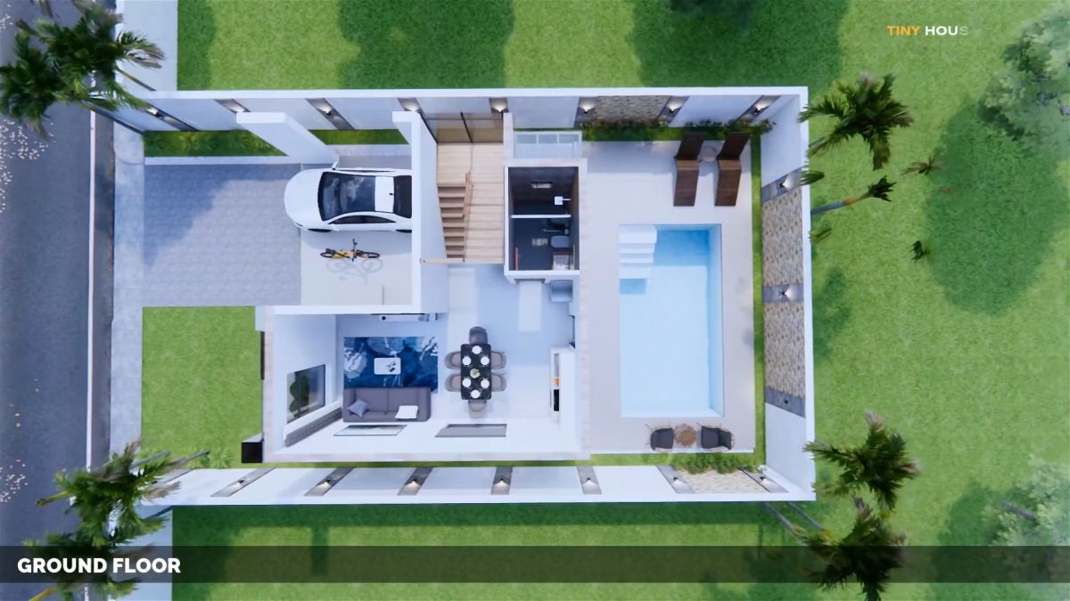 23x25 Small House Design 7x7.5 Meter Simple House 3 Bedrooms 2 Bathrooms