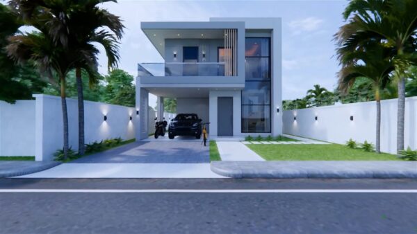 23x30 House Design Plans 7x9 Meter Simple House 4 Bedrooms 3 Bathrooms