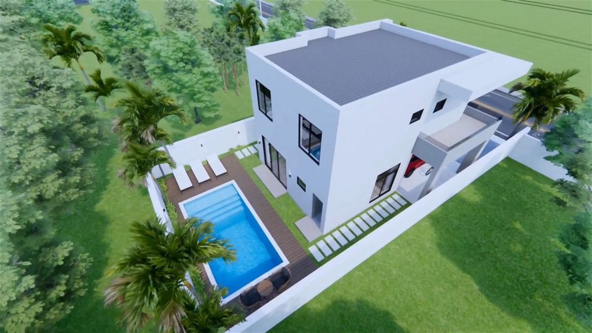 23x31 Small House Design 7x9.5 Meter Simple House 4 Bedrooms 3 Bathrooms PDF Full Plan