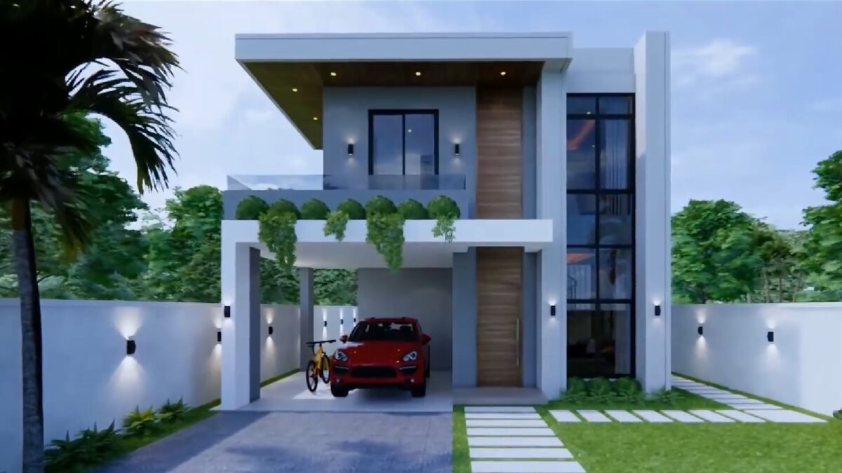 23x31 Small House Design 7x9.5 Meter Simple House 4 Bedrooms 3 Bathrooms