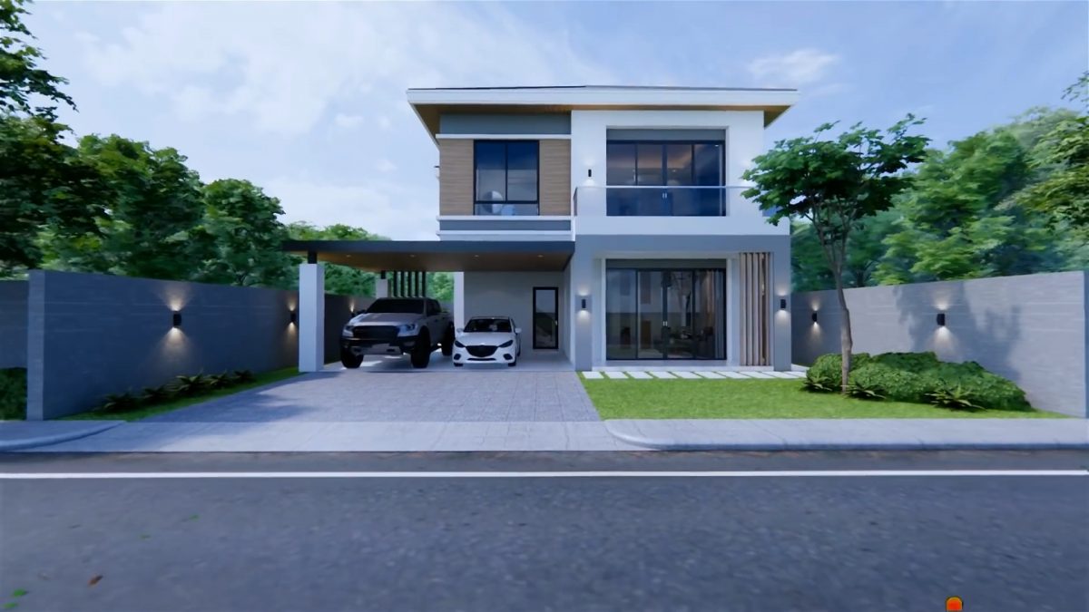 29x39 House Design Plans 8.5x12 Meter Modern House 4 Bedrooms 3 Bedrooms