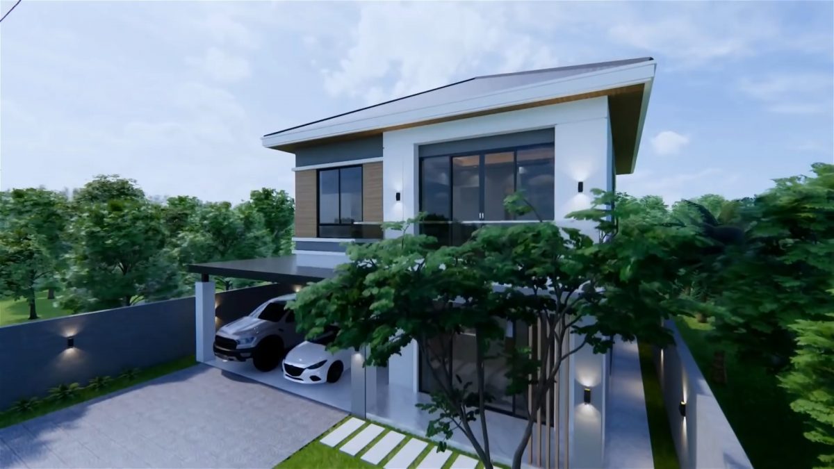29x39 House Design Plans 8.5x12 Meter Modern House 4 Bedrooms 3 Bedrooms