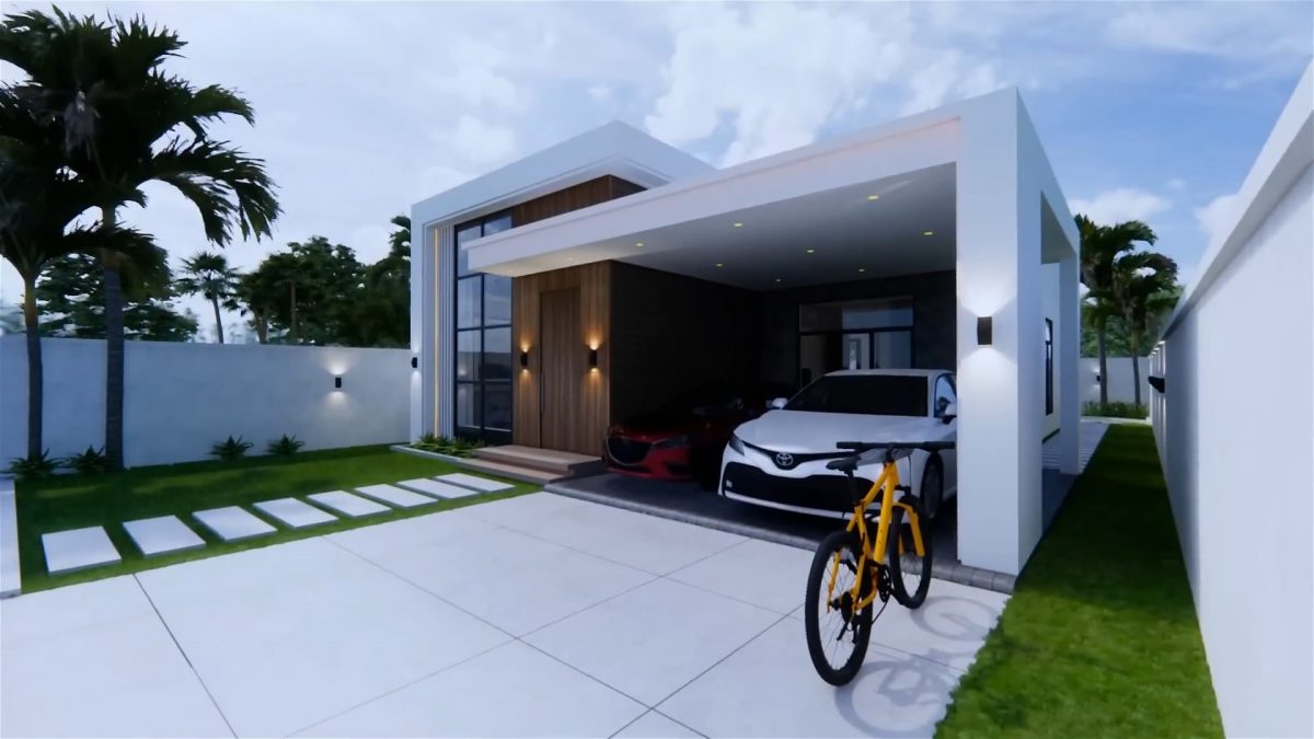 30x49 House Design 3d 9x15 Meter Simple House 3 Bedrooms 2 Bathrooms PDF Full Plan