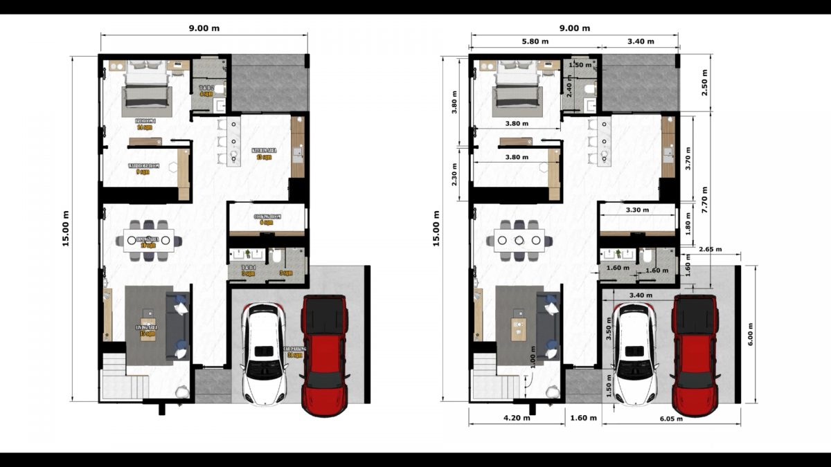 30x49 House Design Plans 9x15 Meter Modern House 5 Bedrooms 4 Bathrooms PDF Full Plan