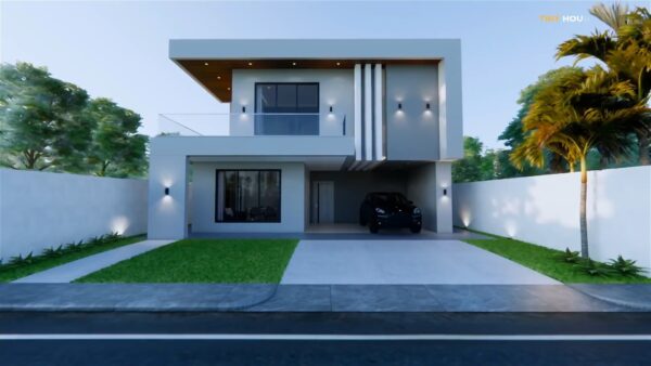 33x33 House Plans 3d 10x10 Meter Modern House Design 4 Bedrooms 4 Bathrooms