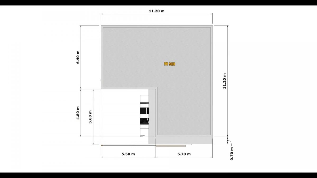 36x36 House Design Plan 11x11 M 4 Beds 5 Baths