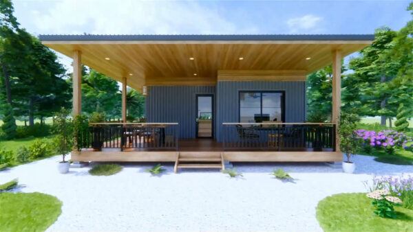 Container House Design 28x33 Feet 8.4x10 M 2 Bed 1 Bath