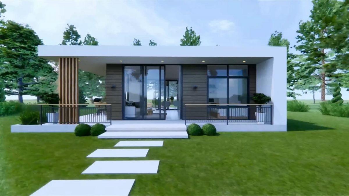House Design 24x31 Feet Home Design 7.2x9.5 M 2 Bed 1 Bath with Swimming pool 1